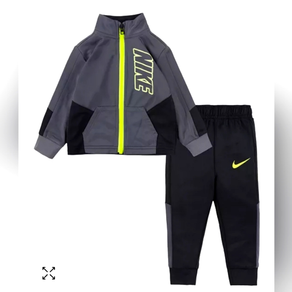 NEW Baby Boys Block Full Zip Tricot Jacket and Matching Pants, 2 Piece Set